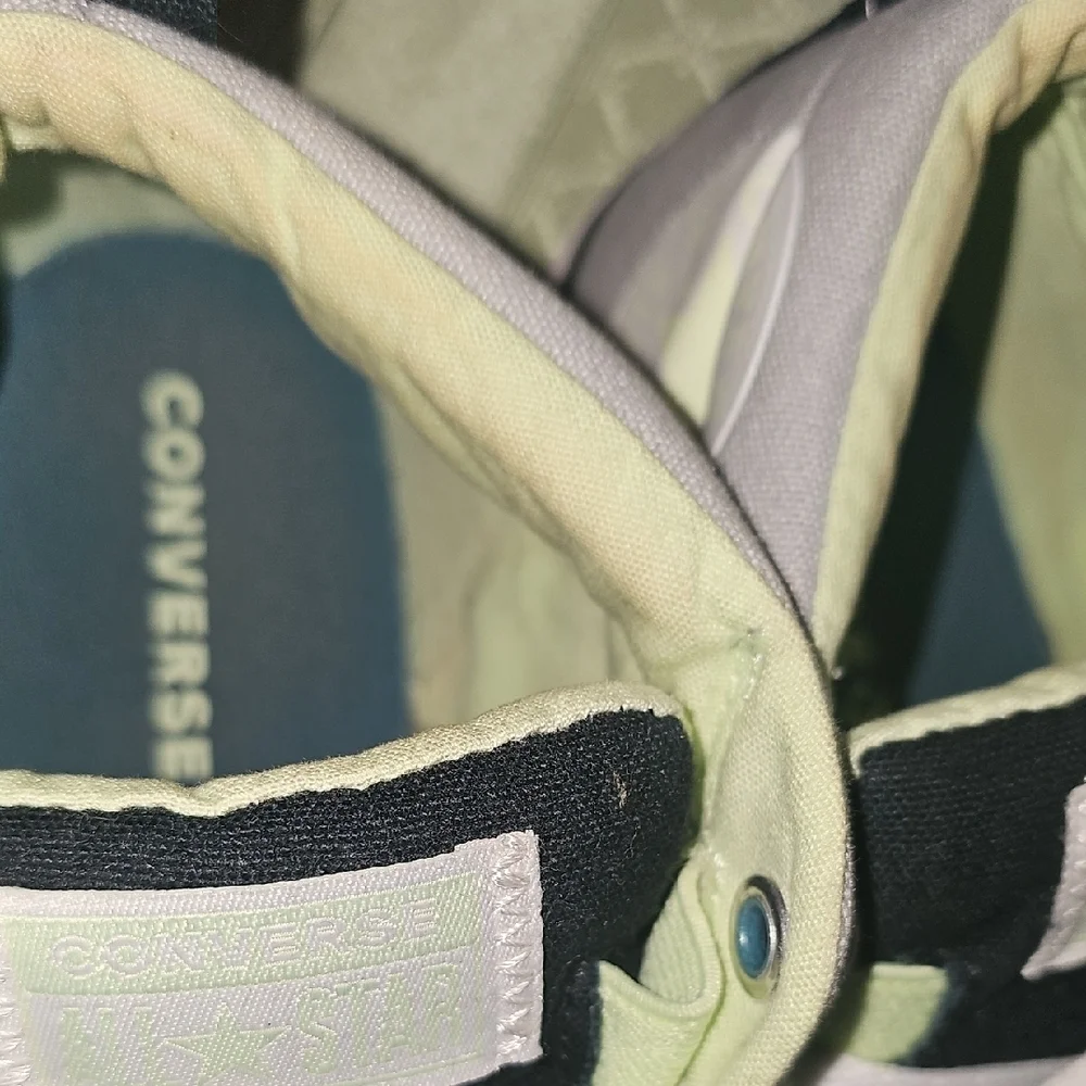 Converse All Star Women's Low Top Sneakers - Grey With Mint Green Size 6